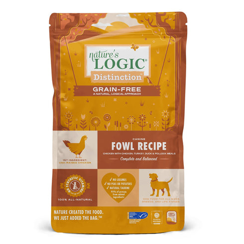 Nature's Logic Grain Free Distinction Fowl Recipe Dry Dog Food 24lb - Poudre Pet and Feed Supply