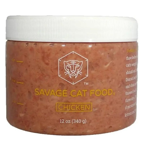 Savage Cat Frozen Chicken Cat Food 12oz - Poudre Pet & Feed Supply