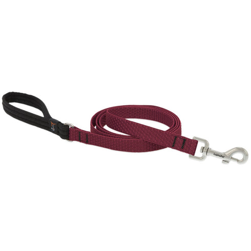 Lupine Eco Recycled Dog Leash 3/4"x4' Berry - Poudre Pet & Feed Supply