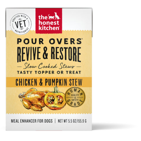 The Honest Kitchen Pour Overs Revive & Restore Chicken Pumpkin Stew Dog Treat 5.5oz - Poudre Pet and Feed Supply