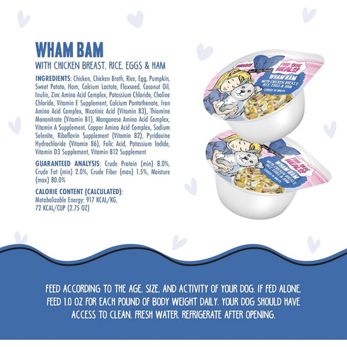 Weruva B.F.F Fun Size Meals Wham Bam Chicken Ham Wet Dog Food 2.75oz - Poudre Pet and Feed Supply
