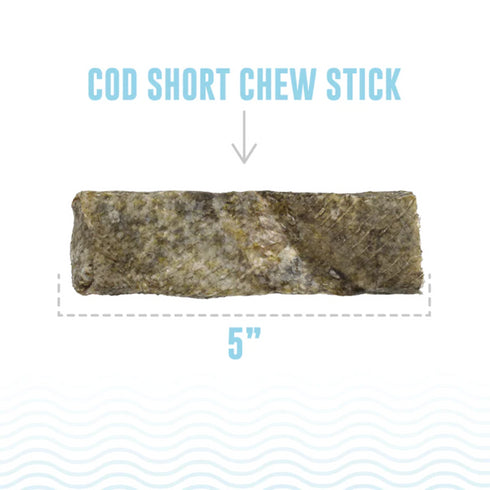 Icelandic+ Hand Wrapped Cod Skin Short 5" Chew Sticks for Dogs 3 Pack poudrefeed.com