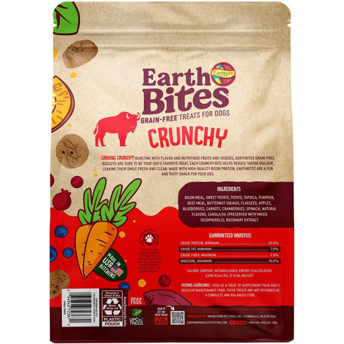 EarthBorn Bison Pumpkin Crunchy Biscuits Dog Treats 2lb - Poudre Pet and Feed Supply