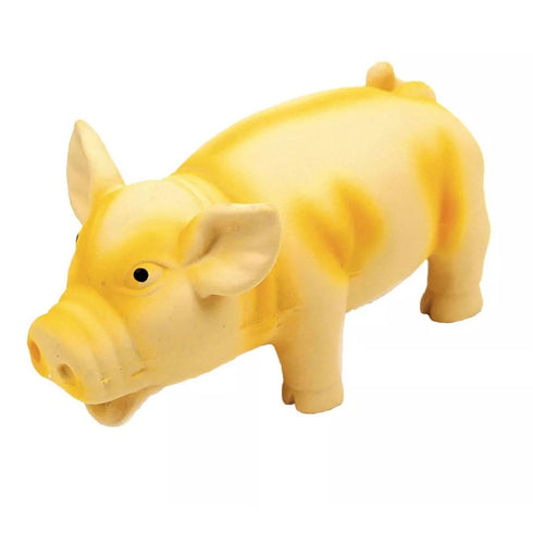 Rascals Latex Grunt Dog Toys Pig 6.25" - Poudre Pet & Feed Supply