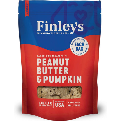 Finley's Peanut Butter Pumpkin Crunchy Biscuits Dog Treats 12oz - Poudre Pet and Feed Supply