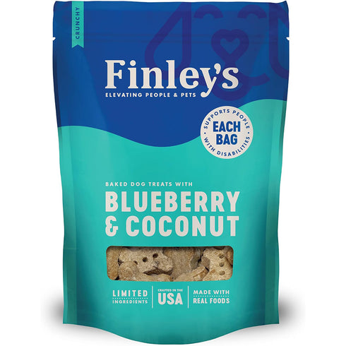 Finley's Blueberry Coconut Crunchy Biscuits Dog Treats 12oz - Poudre Pet and Feed Supply