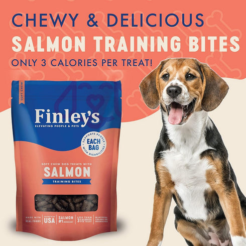 Finley's Salmon Recipe Soft Chew Training Bites Dog Treats 16oz - Poudre Pet and Feed Supply