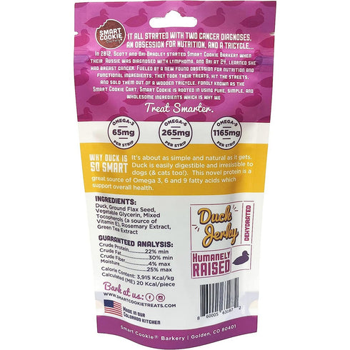 Smart Cookie Grain Free Duck Jerky Dog Treats 3oz - Poudre Pet and Feed Supply
