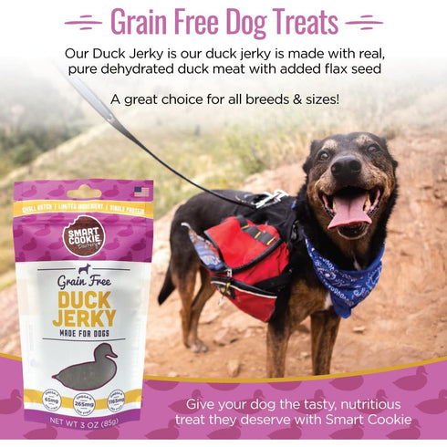 Smart Cookie Grain Free Duck Jerky Dog Treats 3oz - Poudre Pet and Feed Supply