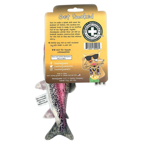 Meowijuana Get Smoked Refillable Rainbow Trout Cat Toy poudrefeed.com 2