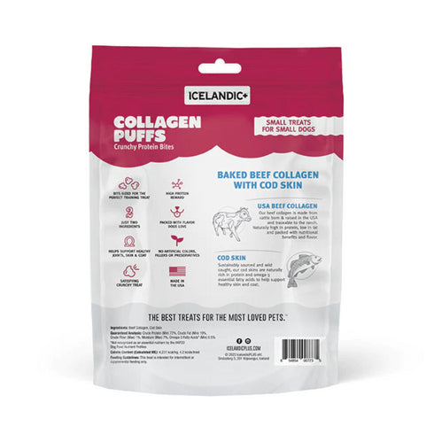 Icelandic+ Beef Collagen Puffs with Cod Skin Treats for Small Dogs 1.3oz