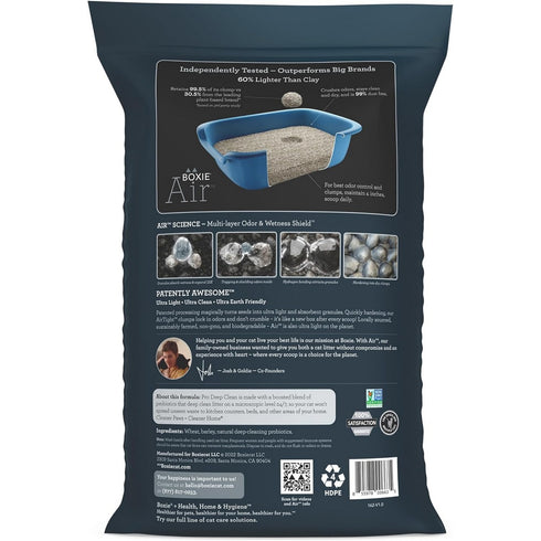 BoxiePro Air Lightweight Deep Clean Probiotic Clumping Litter 16.5lb - Poudre Pet and Feed Supply