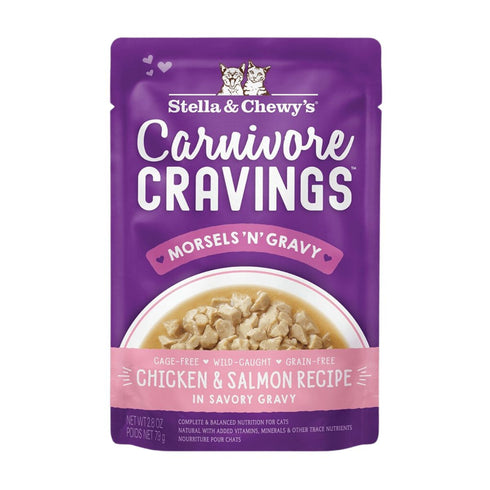 Stella & Chewy's Carnivore Cravings Morsels'N'Gravy Chicken & Salmon Wet Cat Food 2.8oz - Poudre Pet and Feed Supply