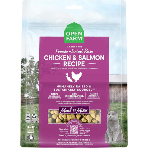 Open Farm Chicken & Salmon Freeze Dried Raw Cat Food 3.5oz - Poudre Pet and Feed Supply