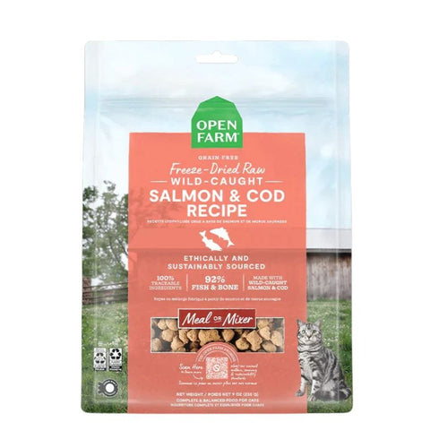 Open Farm Wild-Caught Salmon & Cod Freeze Dried Raw Cat Food 3.5oz - Poudre Pet and Feed Supply