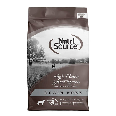 NutriSource Grain Free High Plains Select Dry Dog Food 26lb - Poudre Pet & Feed Supply