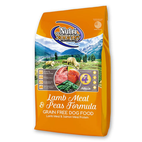 NutriSource Grain Free Lamb & Peas Dry Dog Food 26lb - Poudre Pet and Feed Supply