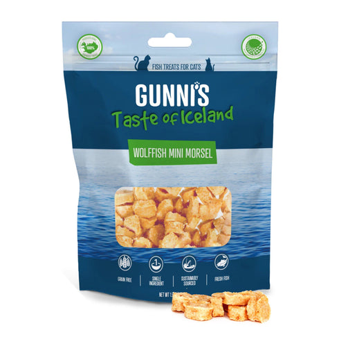 Gunni's Pet Wolffish Mini Morsel Cat Treats 1.5oz - Poudre Pet and Feed Supply