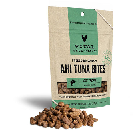 Vital Essentials Freeze-Dried Ahi Tuna Bites Cat Treats 1.1oz - Poudre Pet and Feed Supply