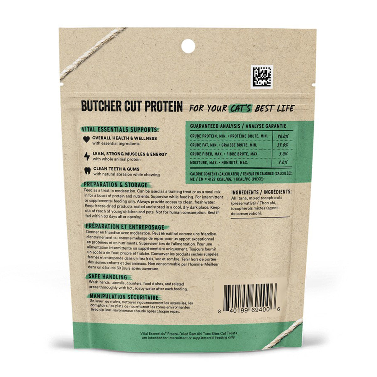 Vital Essentials Freeze-Dried Ahi Tuna Bites Cat Treats 1.1oz – Poudre ...