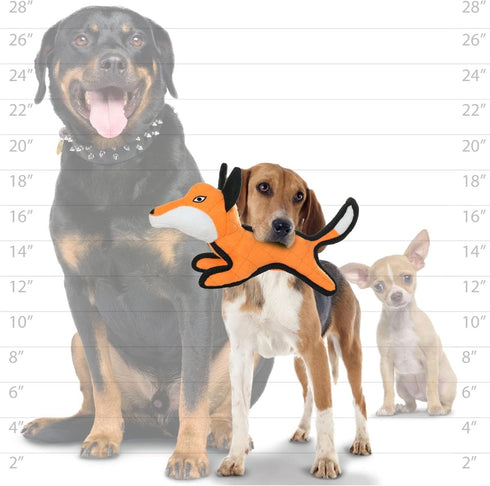 Tuffy's Jr Zoo Fox Durable, Strong & Tough Dog Toy