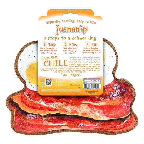 Doggijuana Tuffer Chewer Refillable Eggs and Bacon Dog Toy