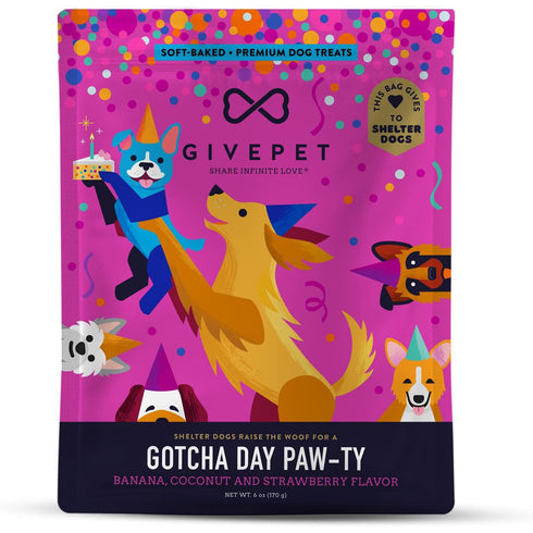 GivePet Gotcha Day Paw-Ty Soft Baked Dog Treats 6oz - Poudre Pet and Feed Supply