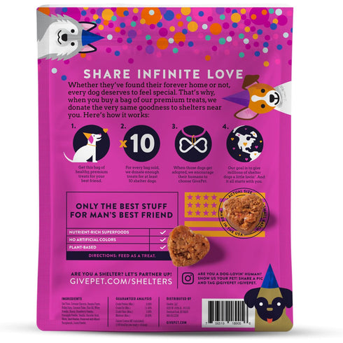 GivePet Gotcha Day Paw-Ty Soft Baked Dog Treats 6oz - Poudre Pet and Feed Supply