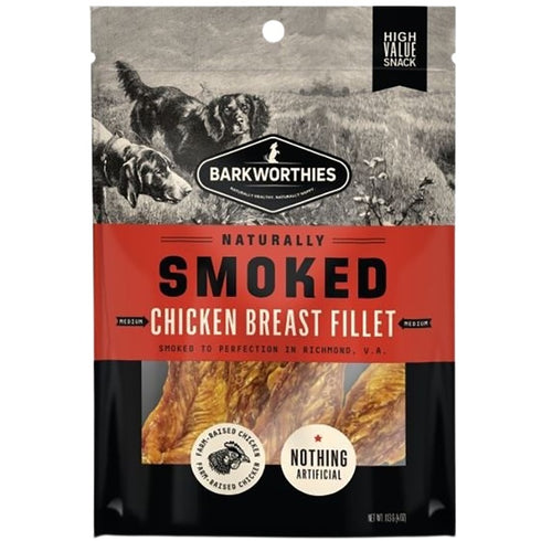 Barkworthies Smoked Chicken Breast Fillet Dog Treat 4oz - Poudre Pet and Feed Supply