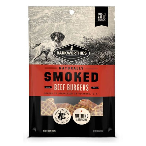 Barkworthies Naturally Smocked Beef Burgers - Poudre Pet and Feed Supply