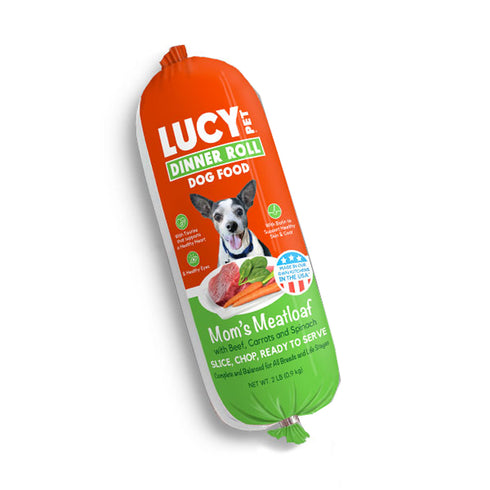 Lucy Pet Mom’s Meatloaf Dinner Roll Beef Dog Food 2lb - Poudre Pet and Feed Supply