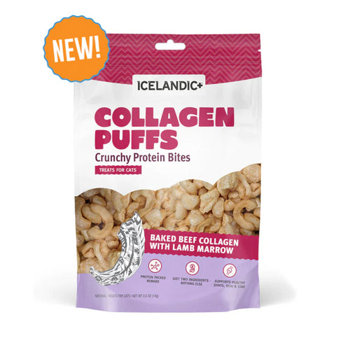 Icelandic+ Beef Collagen Puffs with Marrow Treats for Cats 0.5oz poudrefeed.com