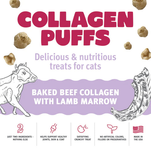 Icelandic+ Beef Collagen Puffs with Marrow Treats for Cats 0.5oz poudrefeed.com