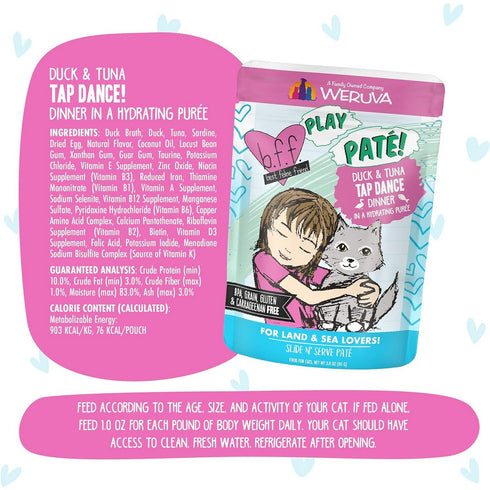 Weruva B.F.F. Play Pate Duck & Tuna Tap Dance Wet Cat Food 3oz - Poudre Pet and Feed Supply