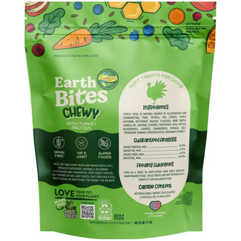 Earthborn Holistic EarthBites Chewy Grain-Free Turkey Bites Dog Treats 7oz - Poudre Pet and Feed Supply