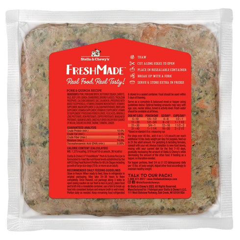 Stella and Chewy's Freshmade Wholesome Grains Pork Dog Food 16oz - Poudre Pet and Feed Supply