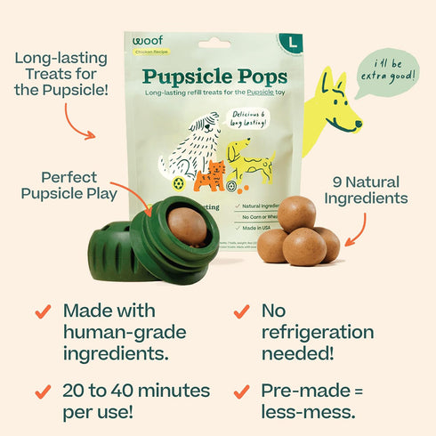 Woof Pupsicle Pops Beef Small Dog Treats 6oz - Poudre Pet and Feed Supply