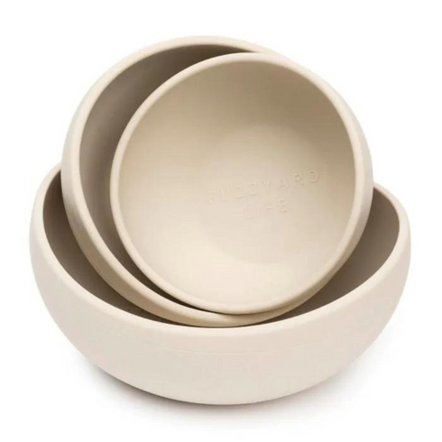 FuzzYard Life Silicone Bowl for Pets - Sandstone Large