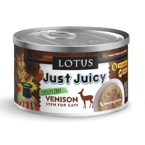 Lotus Cat Just Juicy Venison Stew 2.5oz poudrefeed.com