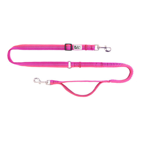 RC PETS Dog Bungee Active Leash, Mulberry/Azalea, 1"x6.5' - Poudre Pet and Feed Supply