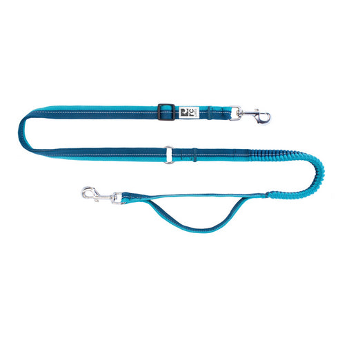 RC PETS Dog Bungee Active Leash, Arctic Blue/ Teal, 1"x6.5' - Poudre Pet and Feed Supply