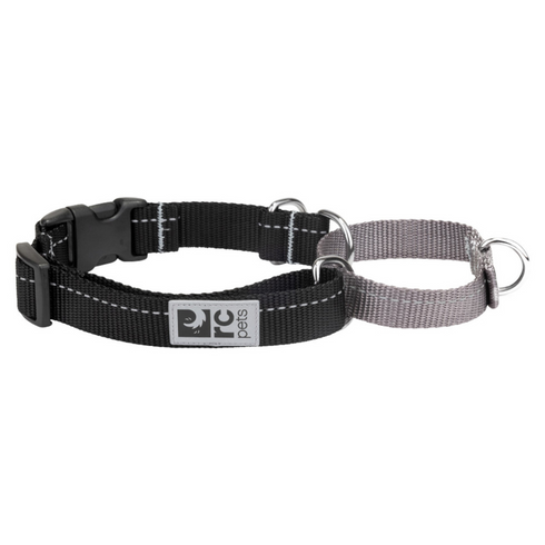 RC PETS Dog Primary Web Training Clip Collar, Black, M, 1"/ 14" - 19" - Poudre Pet and Feed Supply