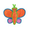 Tuffy's Duraforce Butterfly Tough Orange Dog Toy