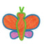 Tuffy's Duraforce Butterfly Tough Orange Dog Toy