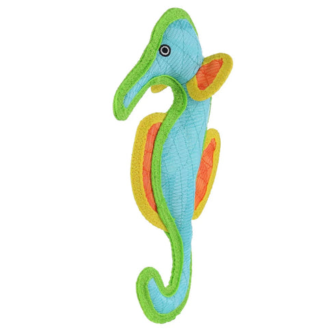 Tuffy's Duraforce Seahorse Tough Blue Dog Toy