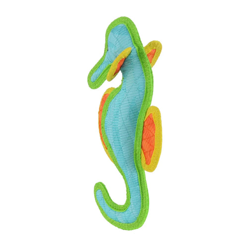 Tuffy's Duraforce Seahorse Tough Blue Dog Toy