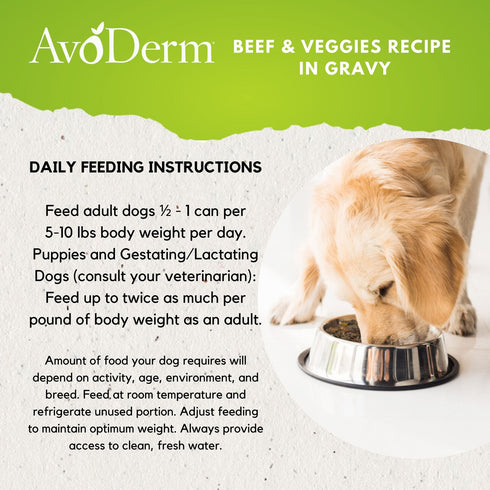 AvoDerm Grain-Free Wet Dog Food - Beef with Vegetables Stew- 13oz Can