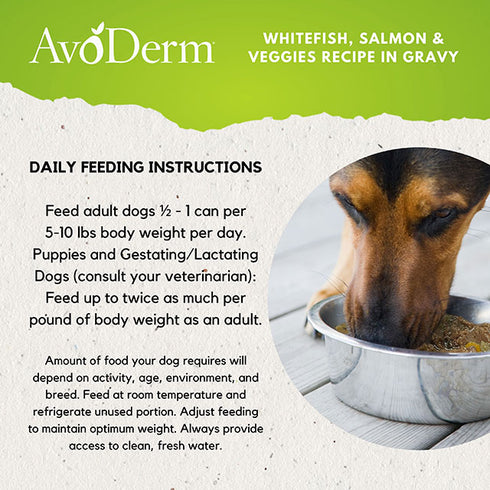 AvoDerm Grain-Free Wet Dog Food - Whitefish, Salmon & Veggies Recipe In Gravy Stew - 13oz Can