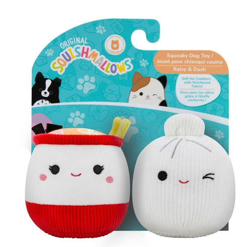 Squishmallows Squeaky Plush Dog Toys Soups 2-Pack Raisy & Dash - Poudre Pet & Feed Supply