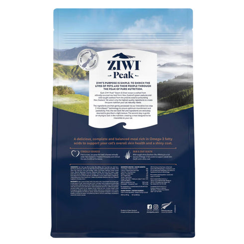 Ziwi Peak Steam-Dried Cat Food - Beef & Southern Blue Whiting - 1.8lb Bag